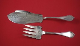 Cottage by Gorham Sterling Silver Fish Set 2pc BC Engine Turned Fork w/ Dolphin - £396.53 GBP