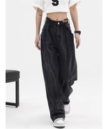 Black Baggy Women&#39;s High Waist Denim Pants - $39.99