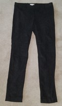 NWT H&amp;M Black Pants Cropped Skinny Size 10 Faux Suede - £15.75 GBP
