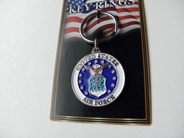 USAF AIR FORCE NO ONE COMES CLOSE METAL KEYRING KEY RING CHAIN 1.5 INCHES - $7.99