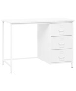  Desk White Steel Medium Desk Rectangular Industrial - $9,551.10 MXN