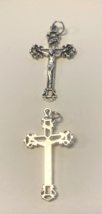 Celtic  Crucifix Pendant 1.75&quot; Silver Plated,  New #14 - £1.55 GBP
