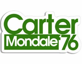 4&quot; Carter Mondale &#39;76 Car Bumper Sticker Decal Made In Usa Vintage Look - £13.43 GBP
