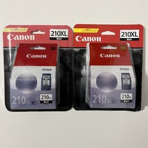 2 Canon 210XL Black Ink Cartridges Pixma PG-210XL Sealed/Genuine - £39.08 GBP