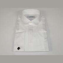Mens CEREMONIA Tuxedo Formal Shirt 100% Cotton Turkey Slim Fit #stn 13 ata White image 5