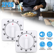 2pcs 60Min Mechanical Timer Game Count Down Counter Alarm Kitchen Cookin... - $17.99