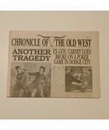 Chronicle of the Old West March 2006 Ex-Gov Carney Goes Broke on Poker i... - $7.69