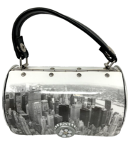 NYC Cityscape Structured Purse, Snap Closure, 6&quot;W x 4&quot;H 4&quot;D - $267.07 MXN