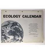 Vintage ECOLOGY CALENDAR September 1973 to August 1974 Environment Prese... - $59.99