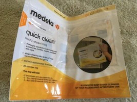 4 NEW Medela Quick Clean Micro-Stream Bags 20 Uses Per Bag - $3.92
