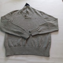 Tommy Hilfiger Women Gray Cotton Pullover Sweatshirt One Button Croissin... - $15.93