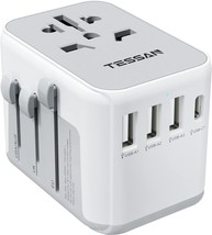 International Plug Adapter Universal Power Adaptor with 4 USB Ports 1 USB C Worl - $40.23