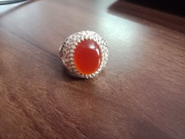 925 Sterling Silver Natural Oval Cut 5ct Red Onyx Ring for Unisex Size 4-14 - £59.10 GBP