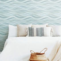 Roommates Rmk11943Rl Blue And Green Mosaic Waves Peel And Stick Wallpaper - $44.99