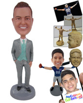Personalized Bobblehead Cool Best Man In Stylish Formal Attire - Wedding &amp; Coupl - £72.96 GBP