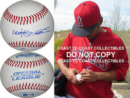 Carlos Pena Tampa Bay Rays Oakland A&#39;s Rangers signed autographed baseball proof - £43.05 GBP