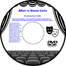 Affair in Monte Carlo 1952 DVD Film Drama Merle Oberon Richard Todd Leo Genn Ste - £3.92 GBP