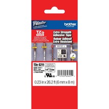 Brother Genuine P-touch TZE-S211 Tape, 1/4&quot; (0.23&quot;) Wide Extra-Strength Adhesive - £19.17 GBP