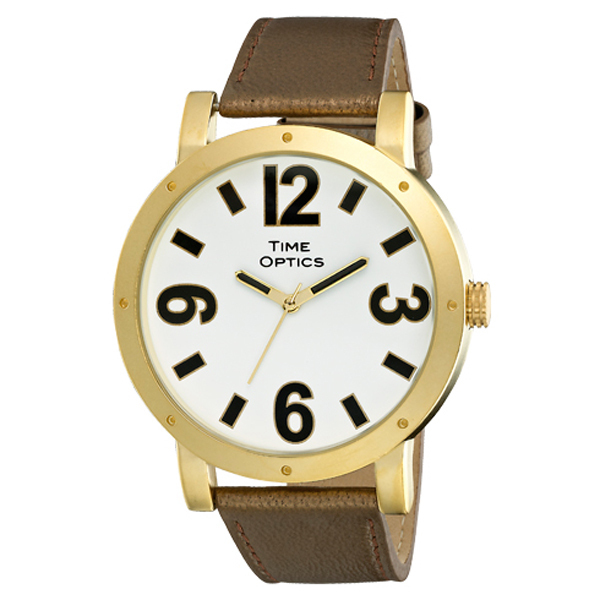 Fashion Low Vision Watch with Large Numbers - Brown Leather Band - $69.25