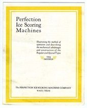 Perfection Ice Scoring Machines Brochure for the 1924 Models Waco Texas - £98.79 GBP