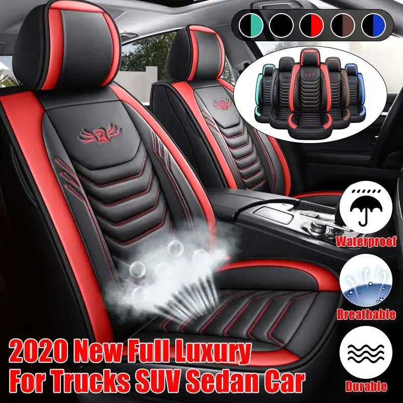 1PC Luxury PU Leather Front Car Seat Cover Cushion Protector Non-Slip Mat - £36.70 GBP+