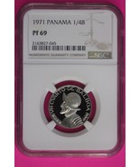 Top Pop 1971 Panama PF 69 Proof 1/4 Balboa NGC Graded Certified  Slab 1023 - $152.01 CAD