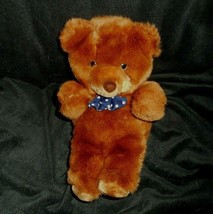 8" Vintage 1985 Prestige Toy Homer Brown Teddy Bear W Bow Stuffed Animal Plush - £14.96 GBP