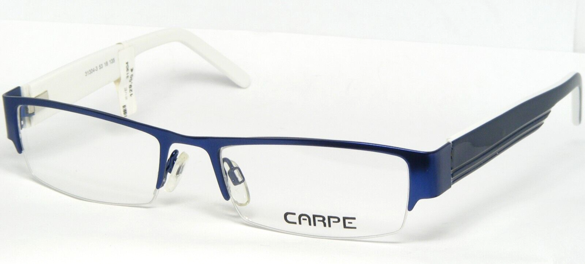 CARPE 31304-3 Blau/Weiß Brille Metall Rahmen 53-18-135mm (Notizzettel) - $49.49