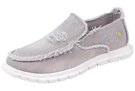 FASHION ~ Size 12 ~ Gray &amp; White ~ Slip-On ~ Low Top ~ Casual ~ Fabric S... - $35.00