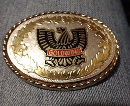Vintage Ladies GOLDWING MOTORCYCLE   BELT BUCKLE-Gold and Silver GORGE /... - $22.76
