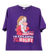 VTG Grumpy Im Not Arguing Im Explaining Why Im Right Purple Shirt Fruit ... - £39.56 GBP