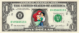 ARIEL and PRINCE ERIC on REAL Dollar Bill Disney Cash Money Memorabilia - £7.01 GBP