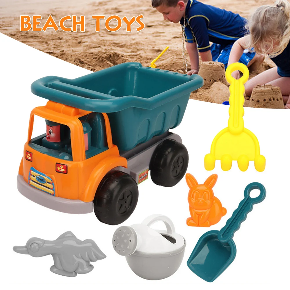 Kids Beach Sand Toys Set 6pcs Sand Castle Toys Beach Sand Toys for 3 4 5 6 7 - £11.12 GBP+