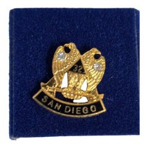 Freemasonry Scottish Rite 32nd Degree Pin Vtg San Diego Masonic Collectible Pin - £9.70 GBP