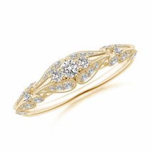 ANGARA Vintage Diamond Anniversary Ring with Paisley Motifs (IJI1I2, 0.35 Ctw) - £843.41 GBP