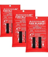 Aoohooa Fire Blanket Fiberglass Emergency Fire Safety Blankets, And Fire... - £31.42 GBP