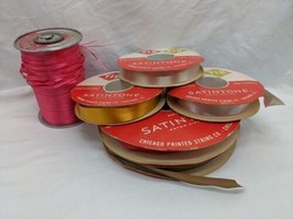 Lot Of (6) Tie Tie Satintone Ribbon And Ribbon Tie - £20.40 GBP