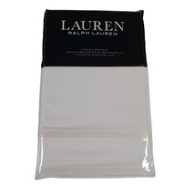 Ralph Lauren 2 King Pillowcases SPENCER Cream 100% Cotton 20 x 40 in - £66.86 GBP