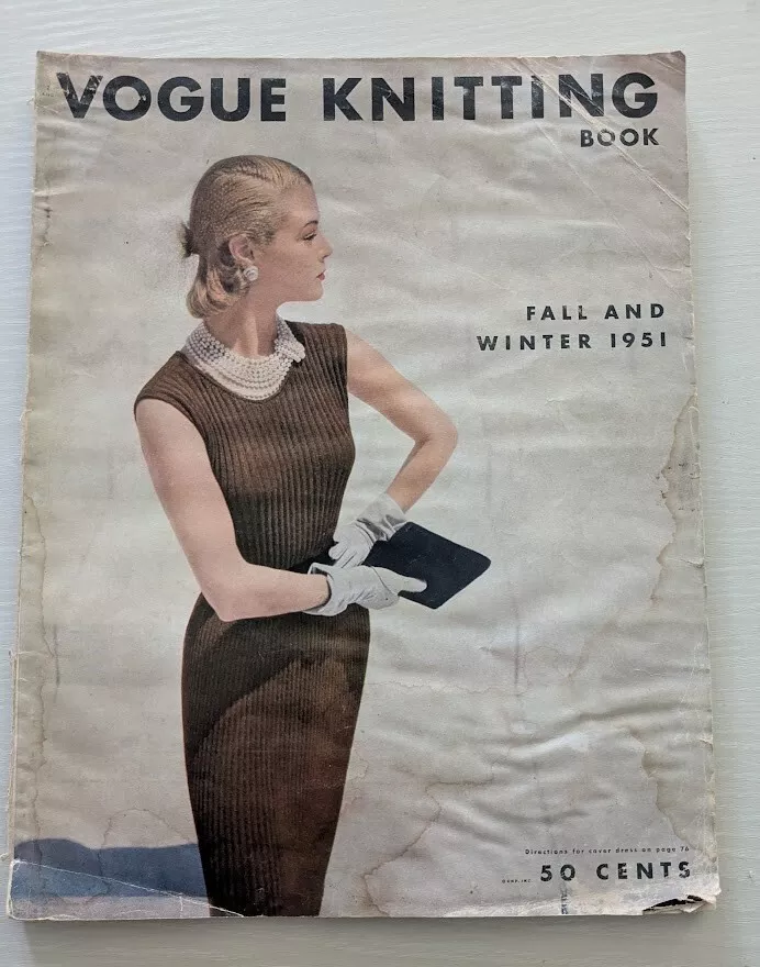 Vogue Knitting Book Fall Winter 1951 Magazine Vintage Knitting Patterns - $29.99
