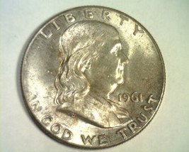 1961 Franklin Half Dollar Choice Uncirculated Toned Ch. Unc. Toned Nice Original - £17.56 GBP