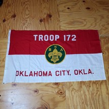 VTG Boy Scouts Of America Cotton Flag Troop 172 Oklahoma City OK 3 X 5 Defiance - £158.23 GBP