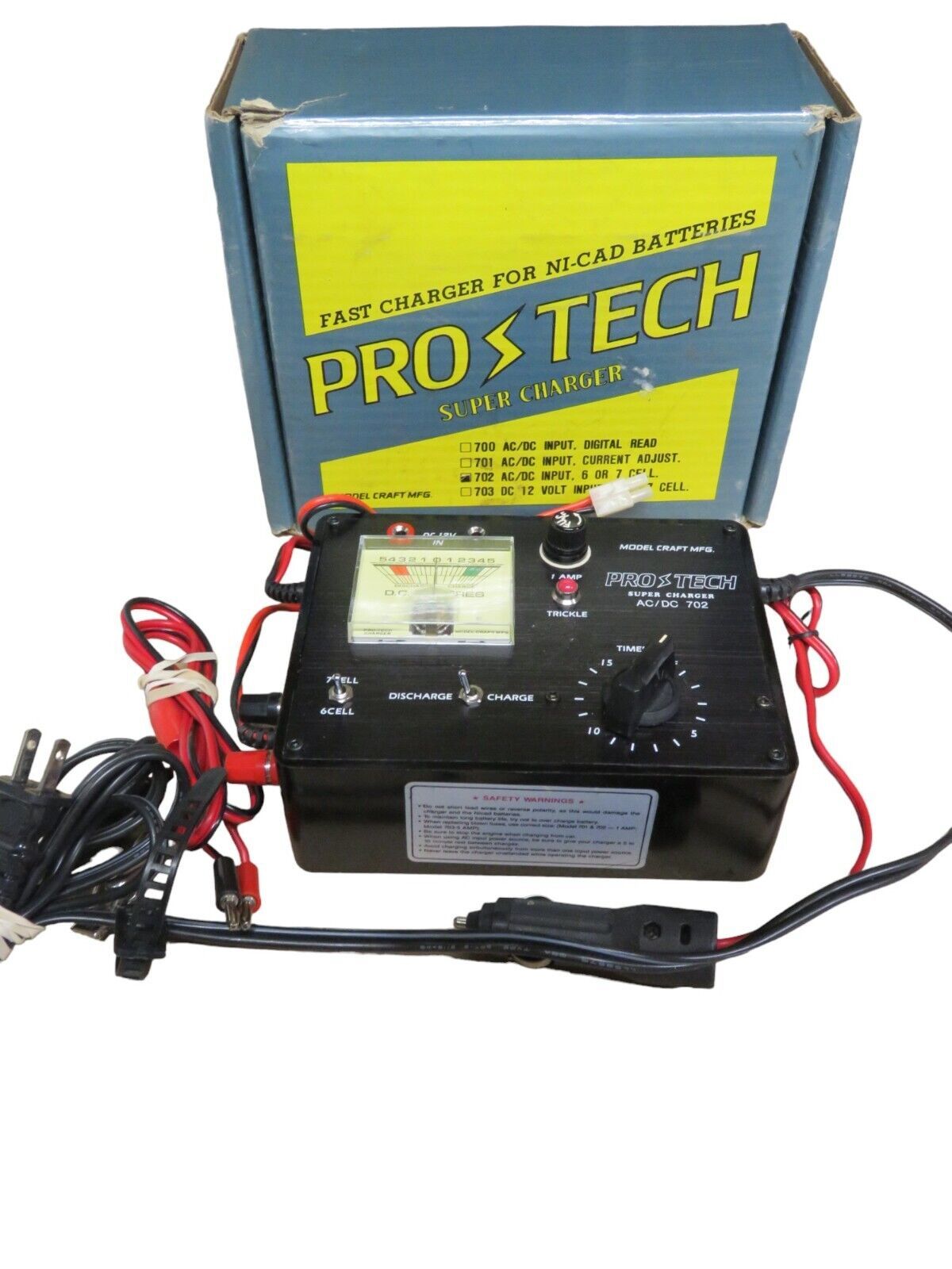 PRO TECH 702 AC/DC SUPER CHARGER NI-CAD BATTERY CHARGER 6 or 7 CELL - $14.80