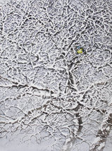 Ukrainian Winter Snow Tree Bird Titmouse Landscape Watercolor Painting Original  - £79.93 GBP