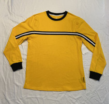 Zumiez Ninth Hall Long Sleeve Retro T-Shirt Accent Stripe Yellow - £7.70 GBP