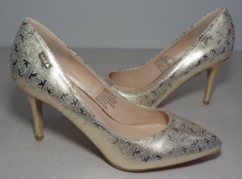 Bebe Size 8.5 M SAYDEE Gold Heels Pumps New Women&#39;s Shoes - £92.67 GBP