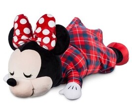 Disney Parks Flannel Minnie Mouse Kids Cuddleez  Large Soft Pillow Plush  - $52.99