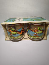 Vtg Libbey Glass Tumbler Juice Covered Bridge Grain Mill River 9.5 oz Se... - $19.77