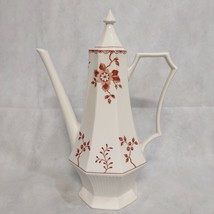 Bittersweet Coffee Pot with Lid Independence Ironstone Red Pink Flowers - £44.78 GBP