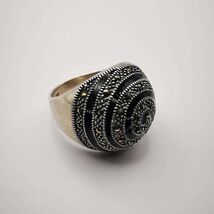 Vintage Statement Chic 925 Sterling Silver Jewelry Ring for Women, Ename... - $72.00