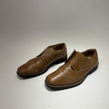 Sandro Moscoloni Mens Classic Brown  Leather Shoes Size 9 M Made In Brazil - £23.58 GBP